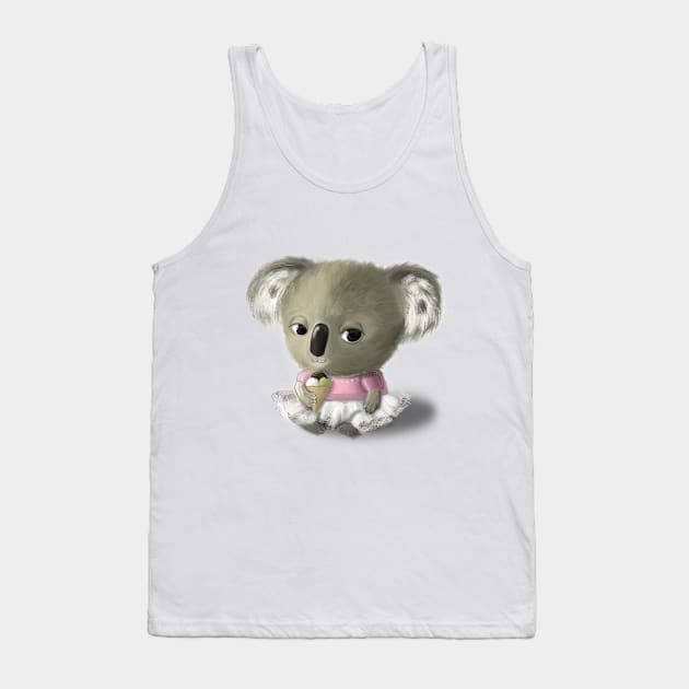 Cute fluffy baby koala Tank Top by Ta_bahdanava